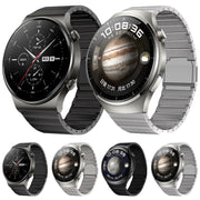 22mm One-bead Bamboo Magnetic Buckle Pure Titanium Watch Band(Silver)