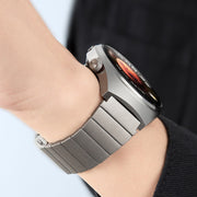 22mm One-bead Bamboo Magnetic Buckle Pure Titanium Watch Band(Titanium Gold)