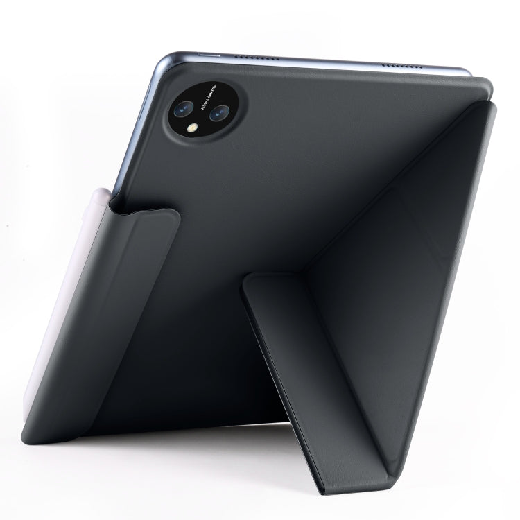 For Honor MagicPad 2 12.3 Fixed Buckle Magnetic Deformation Leather Tablet Case(Black) - Honor by PMC TechLife | Online Shopping South Africa | PMC TechLife | Buy Now Pay Later Mobicred