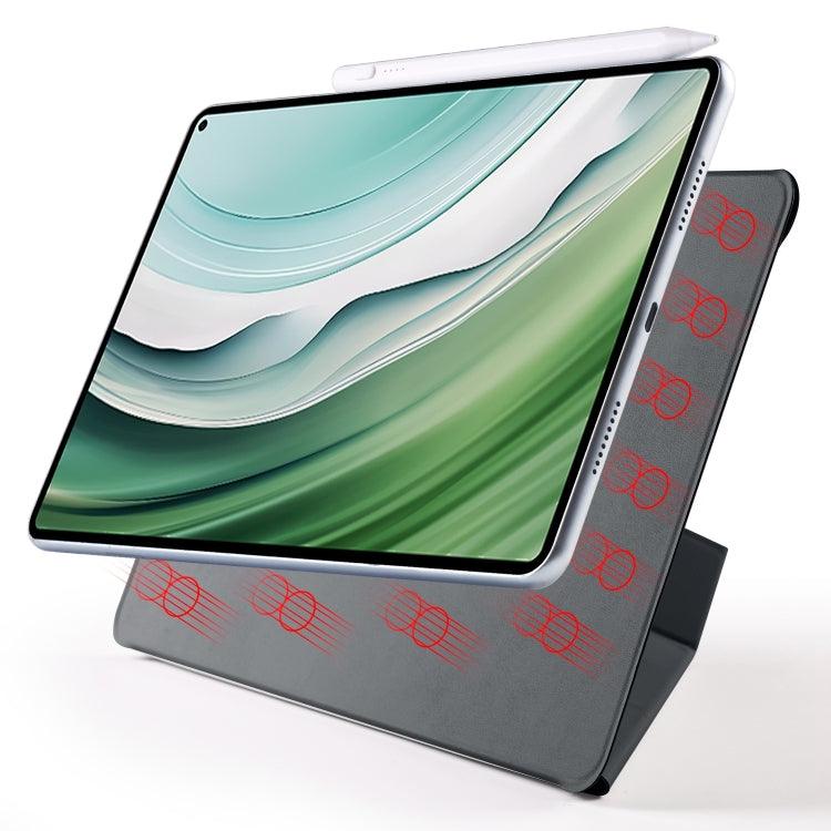 For Honor MagicPad 2 12.3 Fixed Buckle Magnetic Deformation Leather Tablet Case(Black) - Honor by PMC TechLife | Online Shopping South Africa | PMC TechLife | Buy Now Pay Later Mobicred