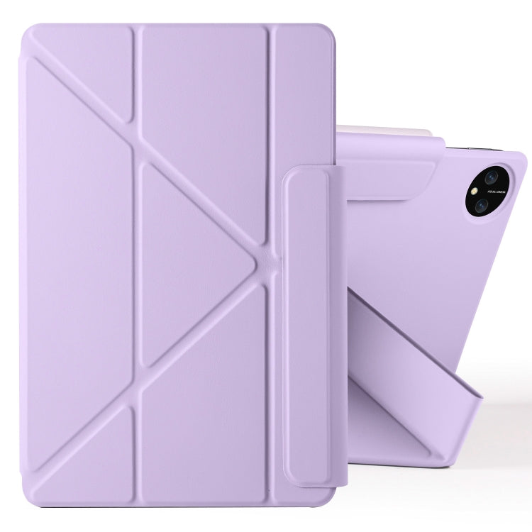 For Honor MagicPad 2 12.3 Fixed Buckle Magnetic Deformation Leather Tablet Case(Taro Purple) - Honor by PMC TechLife | Online Shopping South Africa | PMC TechLife | Buy Now Pay Later Mobicred