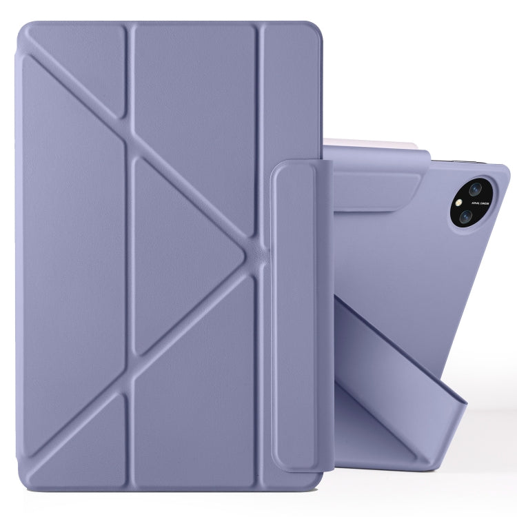 For Honor MagicPad 2 12.3 Fixed Buckle Magnetic Deformation Leather Tablet Case(Lavender Purple) - Honor by PMC TechLife | Online Shopping South Africa | PMC TechLife | Buy Now Pay Later Mobicred