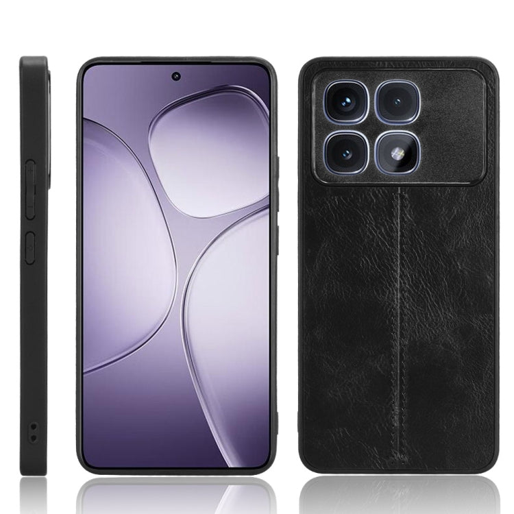 For Redmi K70 Ultra Cow Pattern Sewing Back Cover Phone Case(Black) - free shipping - PMC Jewellery - Order now!