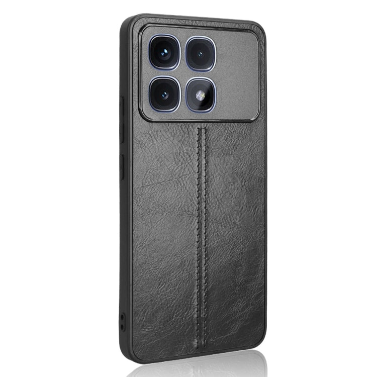 For Redmi K70 Ultra Cow Pattern Sewing Back Cover Phone Case(Black) - free shipping - PMC Jewellery - Order now!