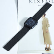 For Apple Watch SE 2023 44mm Magnetic Silicone Watch Band(Black)