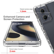 For Motorola Edge 5G 2024 Clear TPU Hybrid PC Shockproof Phone Case(Transparent)