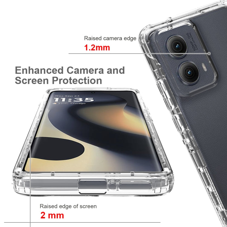 For Motorola Edge 5G 2024 Clear TPU Hybrid PC Shockproof Phone Case(Transparent)