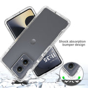 For Motorola Edge 5G 2024 Clear TPU Hybrid PC Shockproof Phone Case(Transparent)
