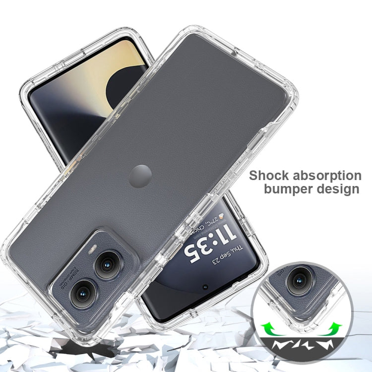 For Motorola Edge 5G 2024 Clear TPU Hybrid PC Shockproof Phone Case(Transparent)