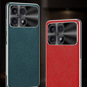 For Redmi K70 Ultra Silver Edge Cross Texture PU Leather Phone Case(Black)