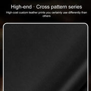 For Redmi K70 Ultra Silver Edge Cross Texture PU Leather Phone Case(Sapphire Blue)