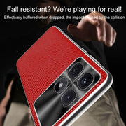 For Redmi K70 Ultra Silver Edge Cross Texture PU Leather Phone Case(Red)
