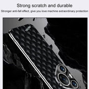 For Huawei Pura 70 Silver Edge Rhombic Texture PU Leather Phone Case(Black)