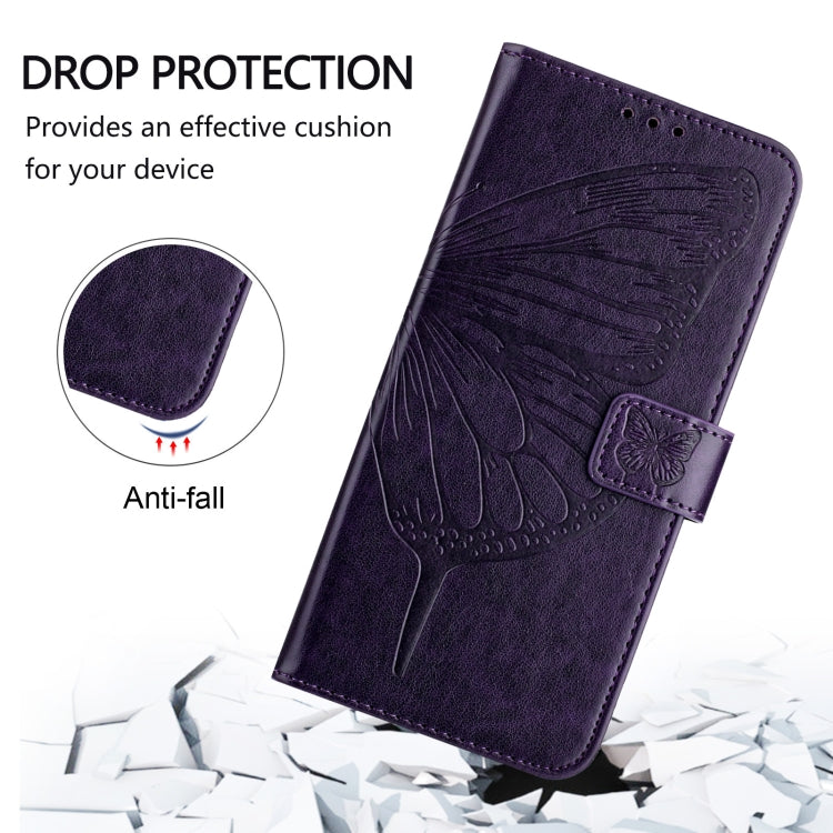 For Redmi K70 Ultra 5G Global Embossed Butterfly Leather Phone Case(Dark Purple)