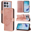 For Redmi K70 Ultra 5G Global Embossed Butterfly Leather Phone Case(Rose Gold) - Xiaomi Cases by PMC Jewellery | Online Shopping South Africa | PMC Jewellery | Buy Now Pay Later Mobicred