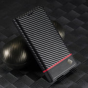 For Samsung Galaxy S25 5G LC.IMEEKE Carbon Fiber Leather Phone Case(Horizontal Black)