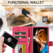For Samsung Galaxy S25+ 5G LC.IMEEKE Calf Texture Leather Phone Case(Red)