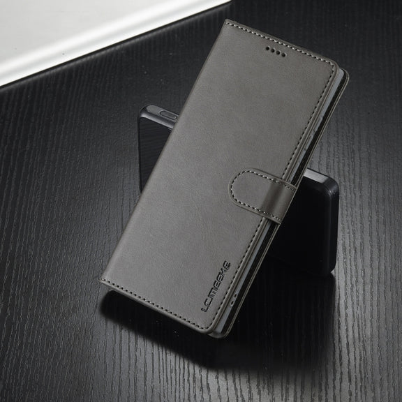 For Samsung Galaxy S25 Ultra 5G LC.IMEEKE Calf Texture Leather Phone Case(Grey)