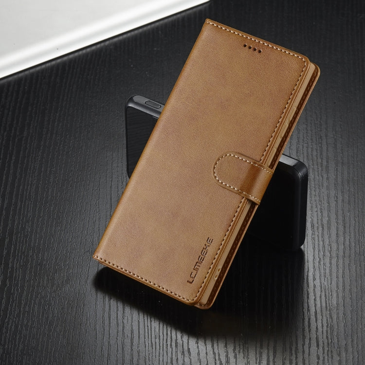 For Samsung Galaxy S25 Ultra 5G LC.IMEEKE Calf Texture Leather Phone Case(Brown) - Galaxy S25 Ultra 5G Cases by LC.IMEEKE | Online Shopping South Africa | PMC Jewellery | Buy Now Pay Later Mobicred