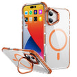 For iPhone 16 Plus Rainbow Series Transparent MagSafe Lens Holder Phone Case(Orange) - free shipping - PMC TechLife - Order now!