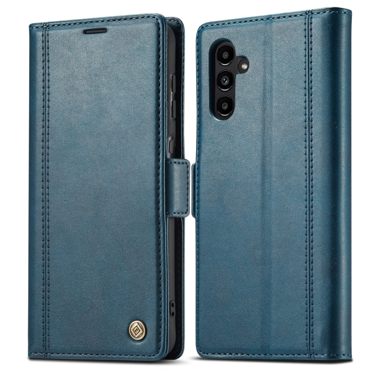 For Samsung Galaxy S24 FE 5G LC.IMEEKE Skin-friendly Card Slots Leather Phone Case(Blue)