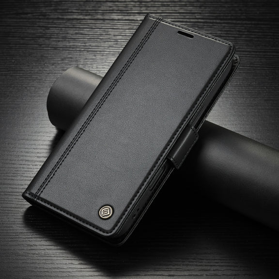 For iPhone 16 LC.IMEEKE Skin-friendly Card Slots Leather Phone Case(Black)