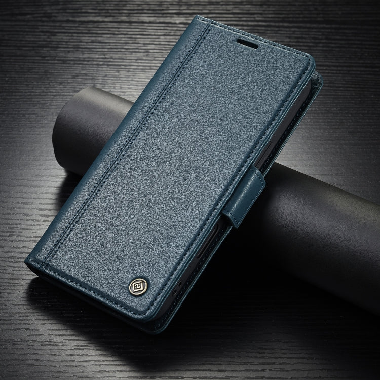 For iPhone 16 LC.IMEEKE Skin-friendly Card Slots Leather Phone Case(Blue)