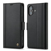 For iPhone 16 Plus LC.IMEEKE Skin-friendly Card Slots Leather Phone Case(Black)