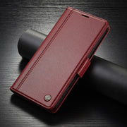 For iPhone 16 Pro LC.IMEEKE Skin-friendly Card Slots Leather Phone Case(Red)