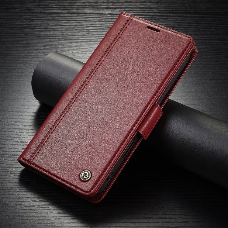 For iPhone 16 Pro LC.IMEEKE Skin-friendly Card Slots Leather Phone Case(Red)