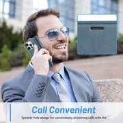 For iPhone 16 Pro LC.IMEEKE Skin-friendly Card Slots Leather Phone Case(Blue)