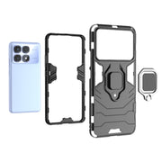 For Redmi K70 Ultra Global Shockproof PC + TPU Holder Phone Case(Black)