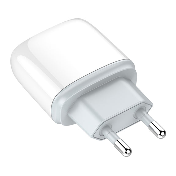 LDNIO Q229 QC3.0 / PD20W USB + Type-C Fast Charger with 1m Type-C to Type-C Cable, Plug Type:EU Plug(White)