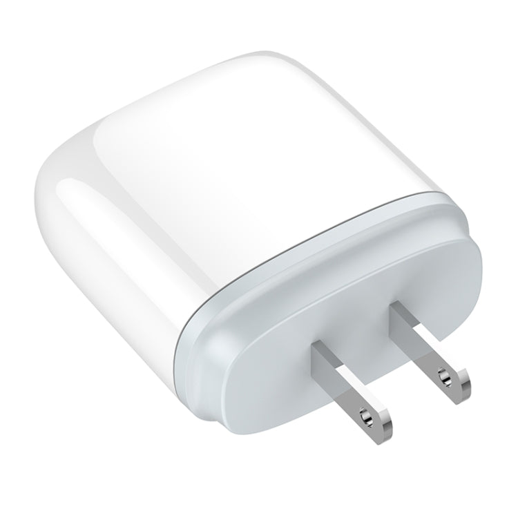 LDNIO Q229 QC3.0 / PD20W USB + Type-C Fast Charger with 1m Type-C to Type-C Cable, Plug Type:US Plug(White)