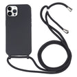 For iPhone 16 Pro Candy Colors TPU Protective Phone Case with Lanyard (Black) - iPhone 16 Pro Cases by PMC TechLife | Online Shopping South Africa | PMC TechLife | Buy Now Pay Later Mobicred