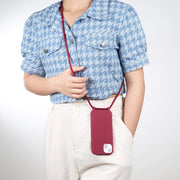 For iPhone 16 Plus Candy Colors TPU Protective Phone Case with Lanyard(Red)