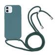 For iPhone 16 Candy Colors TPU Protective Phone Case with Lanyard(Dark Green) - iPhone 16 Cases by PMC TechLife | Online Shopping South Africa | PMC TechLife | Buy Now Pay Later Mobicred