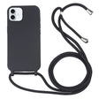 For iPhone 16 Candy Colors TPU Protective Phone Case with Lanyard(Black) - free shipping - PMC TechLife - Order now!