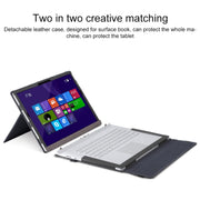 For Microsoft Surface Book 3 / 2 / 1 13.5 inch PU Leather Laptop Protective Case with Screen Stand(Dark Blue)