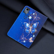 For Lenovo Tab M11 / Xiaoxin Pad 11 2024 Colored Drawing Leather Tablet Case(Purple Butterfly)