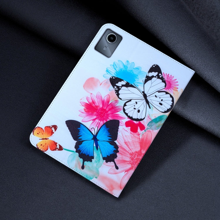 For Lenovo Tab M11 / Xiaoxin Pad 11 2024 Colored Drawing Leather Tablet Case(Two Butterflies) - Lenovo by PMC Jewellery | Online Shopping South Africa | PMC Jewellery | Buy Now Pay Later Mobicred