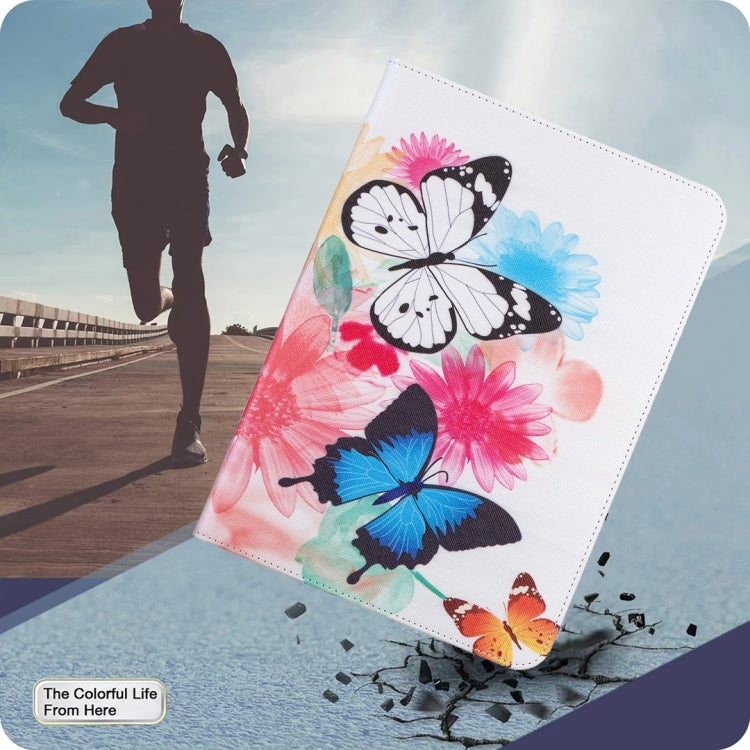 For Lenovo Tab M11 / Xiaoxin Pad 11 2024 Colored Drawing Leather Tablet Case(Two Butterflies) - Lenovo by PMC Jewellery | Online Shopping South Africa | PMC Jewellery | Buy Now Pay Later Mobicred