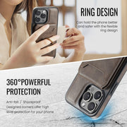 For iPhone 15 Plus DG.MING K1 MagSafe Detachable Wallet RFID Back Cover Phone Case(Coffee)