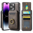 For iPhone 14 Pro DG.MING K1 MagSafe Detachable Wallet RFID Back Cover Phone Case(Coffee) - iPhone 14 Pro Cases by DG.MING | Online Shopping South Africa | PMC TechLife | Buy Now Pay Later Mobicred