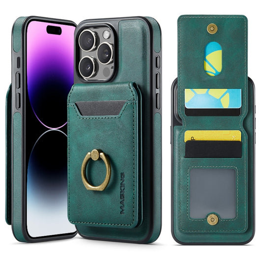 For iPhone 14 Pro DG.MING K1 MagSafe Detachable Wallet RFID Back Cover Phone Case(Green) - free shipping - PMC Jewellery - Order now!