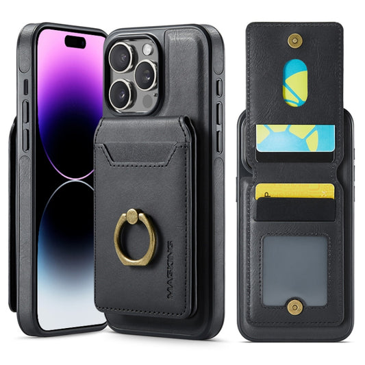 For iPhone 14 Pro Max DG.MING K1 MagSafe Detachable Wallet RFID Back Cover Phone Case(Black) - free shipping - PMC Jewellery - Order now!