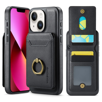For iPhone 13 DG.MING K1 MagSafe Detachable Wallet RFID Back Cover Phone Case(Black) - free shipping - PMC Jewellery - Order now!