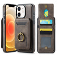 For iPhone 12 DG.MING K1 MagSafe Detachable Wallet RFID Back Cover Phone Case(Coffee) - iPhone 12 / 12 Pro Cases by DG.MING | Online Shopping South Africa | PMC TechLife | Buy Now Pay Later Mobicred