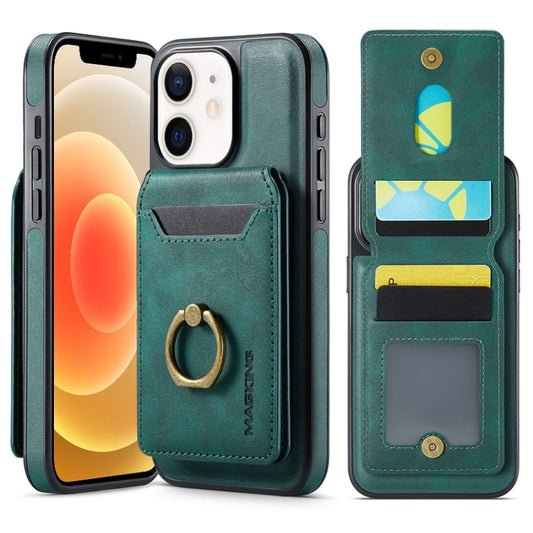 For iPhone 12 DG.MING K1 MagSafe Detachable Wallet RFID Back Cover Phone Case(Green) - free shipping - PMC Jewellery - Order now!