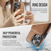 For iPhone 12 Pro Max DG.MING K1 MagSafe Detachable Wallet RFID Back Cover Phone Case(Brown)